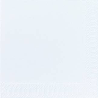 Frokostserviet, Duni, 2-lags, 1/4 fold, 33x33cm, hvid, nyfiber