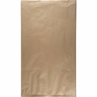 Brødpose, 53,5x9x31cm, brun, papir, med sidefals, stor