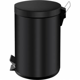 Pedalspand, V-Part, sort, st&aring;l, 3 l, med inderspand i plast *Denne vare tages ikke retur*