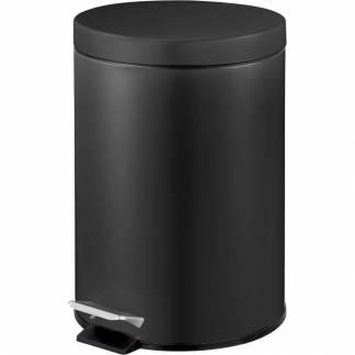 Pedalspand, V-Part, sort, st&aring;l, 5 l, med inderspand i plast