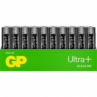 Batteri, GP Ultra Plus, Alkaline, AAA, 1,5V, 40-pak