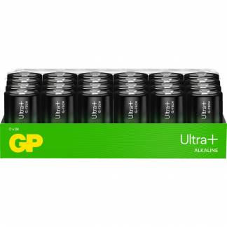 Batteri, GP Ultra Plus, Alkaline, C, 1,5V, 24-pak