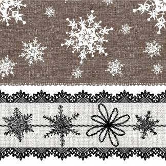 Frokostserviet , Snowy Winter, 3-lags, 1/4 fold, 32x32cm, flerfarvet, nyfiber