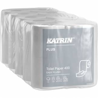 Toiletpapir, Katrin Plus, 2-lags, 50m x 12,5cm, Ø11,5cm, hvid, nyfiber