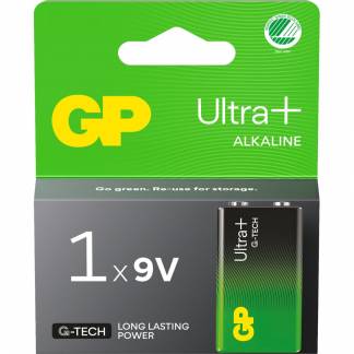 Batteri, GP Ultra Plus, Alkaline, 9V, 1-pak