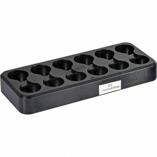 LED oplader, 40x15,2cm, sort, plast, til 12 LED fyrfadslys, uden ledning