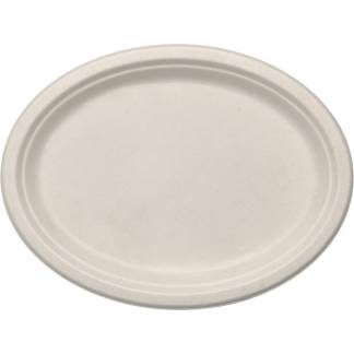Fibertallerken, ABENA Gastro, 19x26x1,9cm, &Oslash;26cm, nature, sukkerr&oslash;r, oval