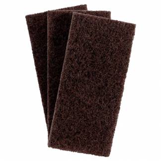 Skurefiber, 3M Scotch-Brite 8541, 25,4x2,8x11,7cm, brun, plast/polyester, medium skureeffekt *Denne vare tages ikke retur*