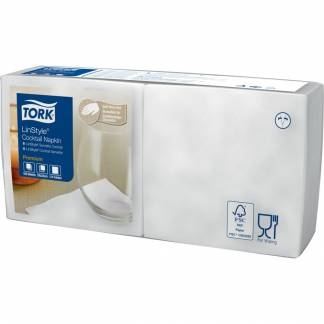 Kaffeserviet, Tork Linstyle, 1/4 fold, 23,8x23,8cm, hvid, papir *Denne vare tages ikke retur*