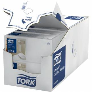 Kaffeserviet, Tork Linstyle, 1/4 fold, 23,8x23,8cm, hvid, papir *Denne vare tages ikke retur*