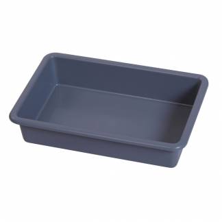 Plastbakke, Tina Trolleys, 39,5x26x8cm, grå, plast/PP, helbakke, til opbevaring *Denne vare tages ikke retur*