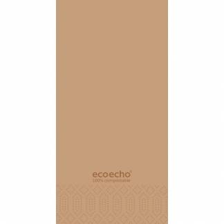 Middagsserviet, Duni Ecoecho, 2-lags, 1/8 fold, 40x40cm, brun, nyfiber