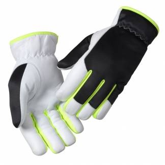 Gedeskindshandske, THOR Driver, 11, hvid, gedeskind/polyester, foret