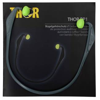 Bøjlehøreværn, THOR Earcaps, One size, grøn, PU, SNR 24 dB