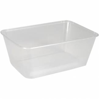 Plastbakke, 17,5x11,9x7,2cm, 950 ml, 950 ml, klar, PP, 1-rums *Denne vare tages ikke retur*