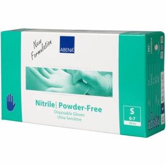 Engangshandske, ABENA Ultra sensitive, S, blå, nitril, pudderfri