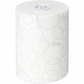 Håndklæderulle, Kimberly-Clark Kleenex, 2-lags, 100m x 19,8cm , Ø15cm, hvid, blandingsfibre, system