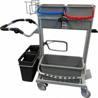 Rengøringsvogn, Tina Trolleys, Exclusive, 89x85,5x126,5cm, aluminium/stål, mellem, standard