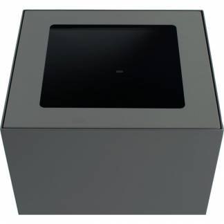 Topindsats, V-Part, mørkegrå, pulverlakeret stål, åbent indkast, til modulopbygget affaldsspand, 85 og 90 liter *Denne vare tages ikke retur*