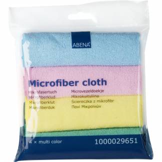 Reng&oslash;ringsklud, 32x32cm, flerfarvet, 4-pak, mikrofiber