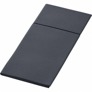 Bestikserviet, Duniletto Slim, 1/8 fold, 40x33cm, sort *Denne vare tages ikke retur*