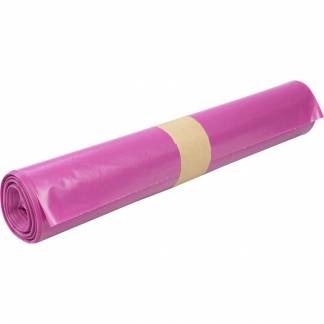 Sæk, 100 l, transparent lilla, LDPE/genanvendt, 70x110cm *Denne vare tages ikke retur*