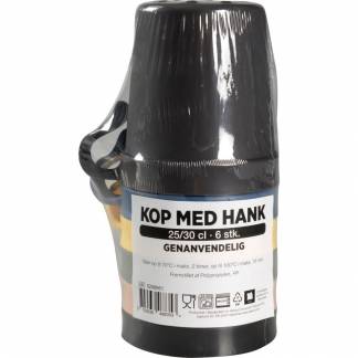 Kop med hank, Abena, 8,8cm, Ø8cm, 250 ml, 300 ml, flerfarvet, PP