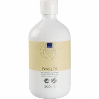 Hudplejeolie, ABENA, 500 ml, uden farve og parfume