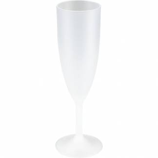 Flergangschampagneglas, 20cm, Ø5,7cm, 15 cl, 22 cl, frosted hvid, PP