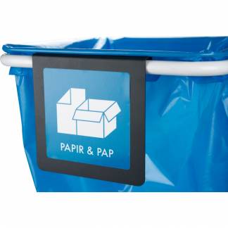 Bukket plade, grå, pulverlakeret stål, til piktogrammer på 12x12cm *Denne vare tages ikke retur*