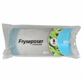 Frysepose, 8 l, klar, LLDPE Borstar/virgin, 25x50cm