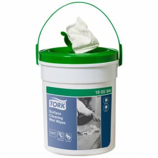 Overfladedesinfektion, Tork Wet Wipe, 15,7m x 13,5cm , Ø12,5cm, uden parfume *Denne vare tages ikke retur*