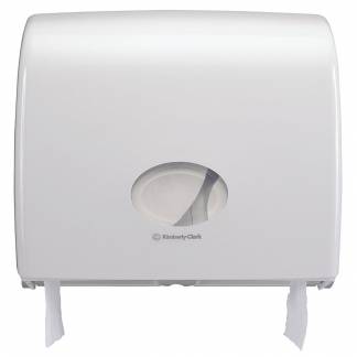 Dispenser, Kimberly-Clark Aquarius, Midi, 12,9x44,5x38cm, hvid, plast, til midi jumboruller *Denne vare tages ikke retur*