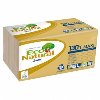 Økonomiserviet, T3 Eco Natural, 1-lags, 1/4 fold, 29,5x29,5cm, sand, genanvendt papir