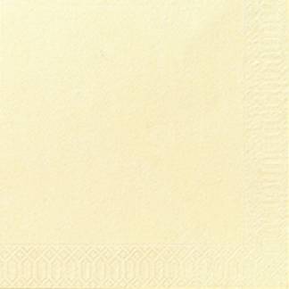 Frokostserviet, Duni, 3-lags, 1/4 fold, 33x33cm, buttermilk, nyfiber