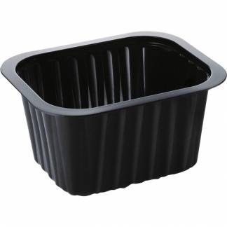 Plastbakke, Duni, 13,8x11,4x7cm, 630 ml, sort, PP, 1-rums *Denne vare tages ikke retur*