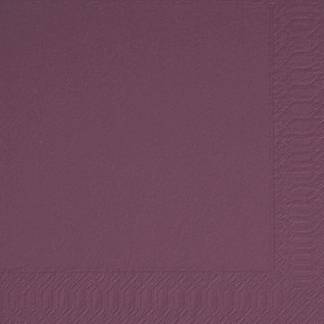 Kaffeserviet, Duni, 3-lags, 1/4 fold, 24x24cm, plum, nyfiber