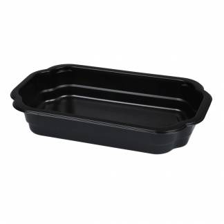 Plastbakke, 25x15,9x4,3cm, 1200 ml, sort, PP, 1-rums