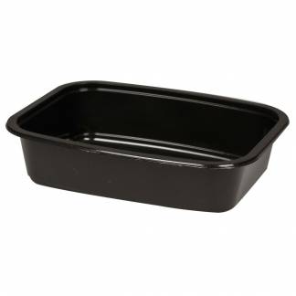 Plastbakke, ABENA Cater-Line, 14,5x10,8x3,7cm, 400 ml, sort, PP