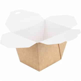 Takeaway boks, ABENA, 6,5x8x8,8cm, 450 ml, brun, kraft, lille