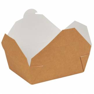 Takeaway boks, ABENA, 14x10x5cm, 750 ml, brun, kraft, stor