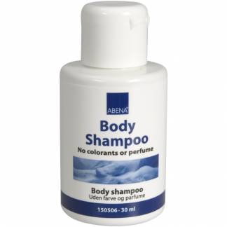 Hår- og Bodyshampoo, ABENA, 30 ml, uden farve og parfume