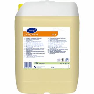 Tøjvask, Diversey CLAX Plus Pur-Eco 33C1, 20 l, flydende, kulørt og hvidt, uden farve og parfume