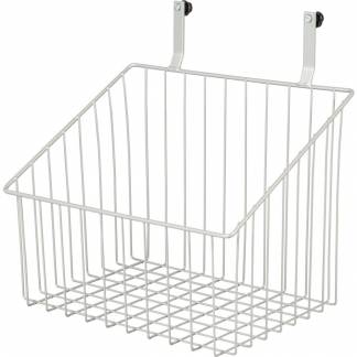 Trådkurv, Tina Trolleys, 300x430x440mm, grå, pulverlakeret stål, med håndgreb, mega *Denne vare tages ikke retur*