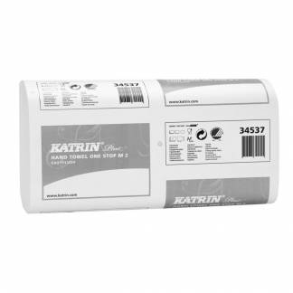 H&aring;ndkl&aelig;deark, Katrin Plus, 2-lags, Z-fold, 24x20,6cm, 8,5 cm, hvid, nyfiber