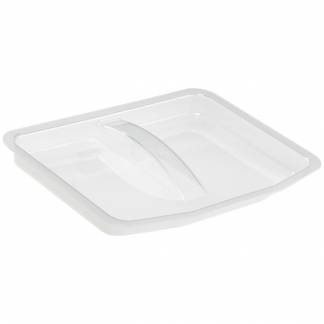 Låg, 235x200x20mm, klar, plast, til 6 ltr. inventarspand