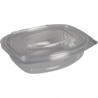 Salatb&aelig;ger, ABENA Cater-Line, 15,5x13x5cm, 360 ml, 375 ml, klar, PET/RPET, 80 % RPET + 20 % PET, med h&aelig;ngslet l&aring;g, rektangul&aelig;r
