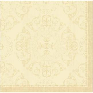 Middagsserviet, Dunilin Opulent Spring, 1/4 fold, 40x40cm, creme, airlaid *Denne vare tages ikke retur*