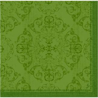 Middagsserviet, Dunilin Opulent Spring, 1/4 fold, 40x40cm, leaf green, airlaid *Denne vare tages ikke retur*