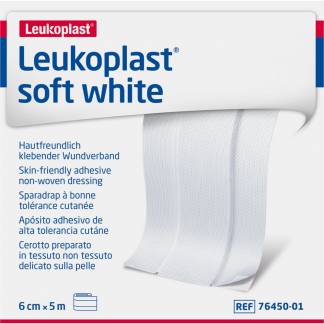 Plaster, Leukoplast Soft White, 5m x 6cm, hvid, usteril